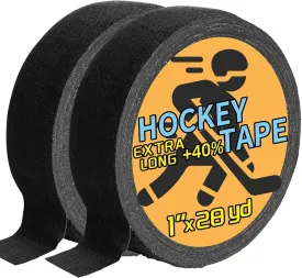 2 Rolls Hockey Tape, Multipurpose Cloth Tape Grip Tape for Lacrosse Stick, Baseball & Softball Bats, Rackets, Pullup Bars, Gardening Tools, Gym, Sports Handle