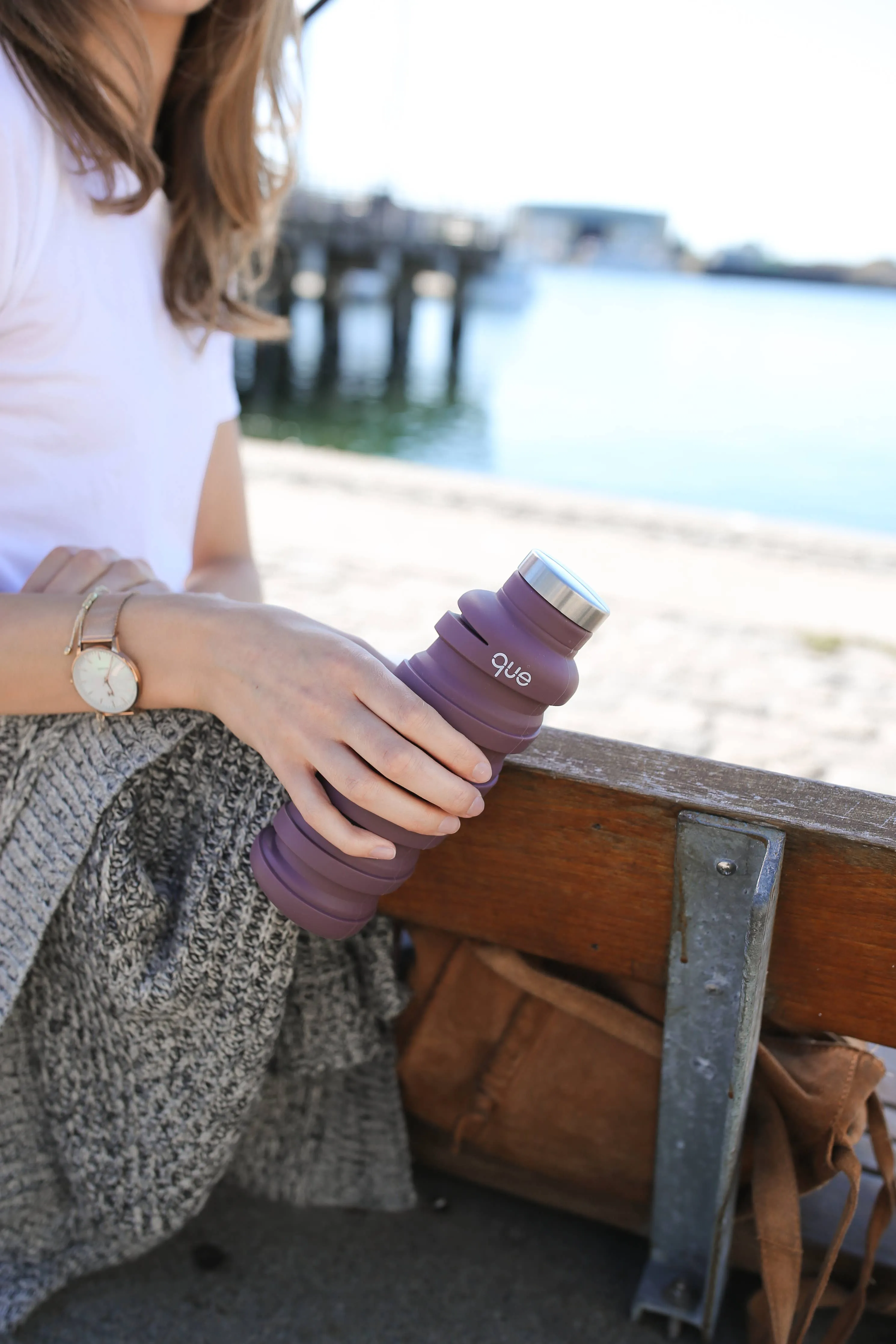 20oz Collapsible Water Bottle - Frozen Plum