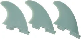 3Pcs Surfboard Fin Green Fiberglass Paddle Board Tail Fin Replacement for Outdoor Surf