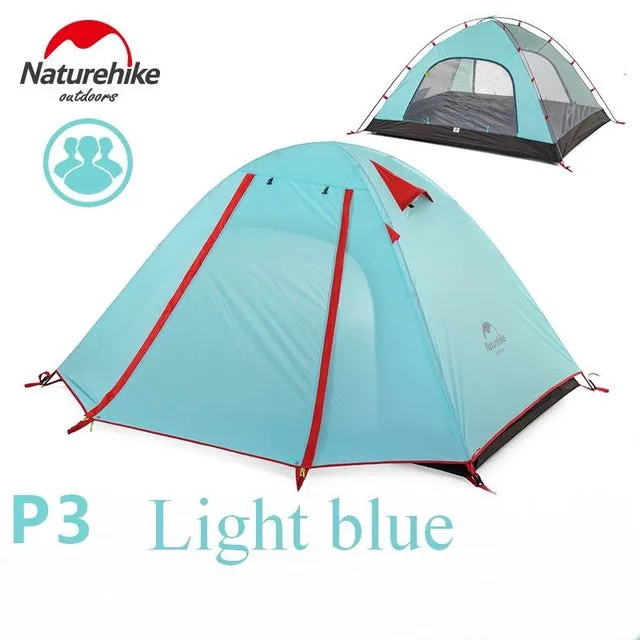4 Person Coating Waterproof Double Layer Camping Tents