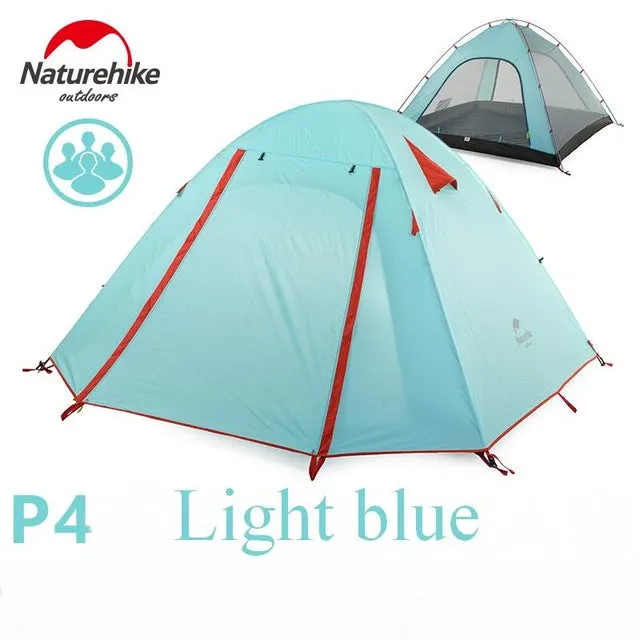 4 Person Coating Waterproof Double Layer Camping Tents
