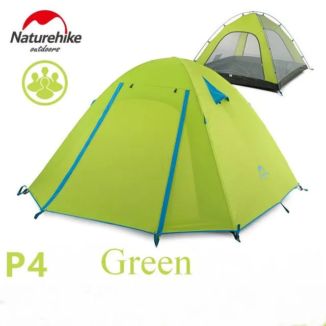 4 Person Coating Waterproof Double Layer Camping Tents