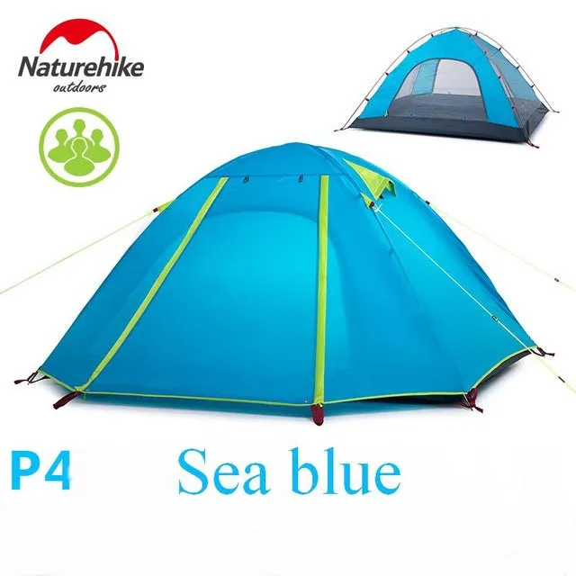 4 Person Coating Waterproof Double Layer Camping Tents