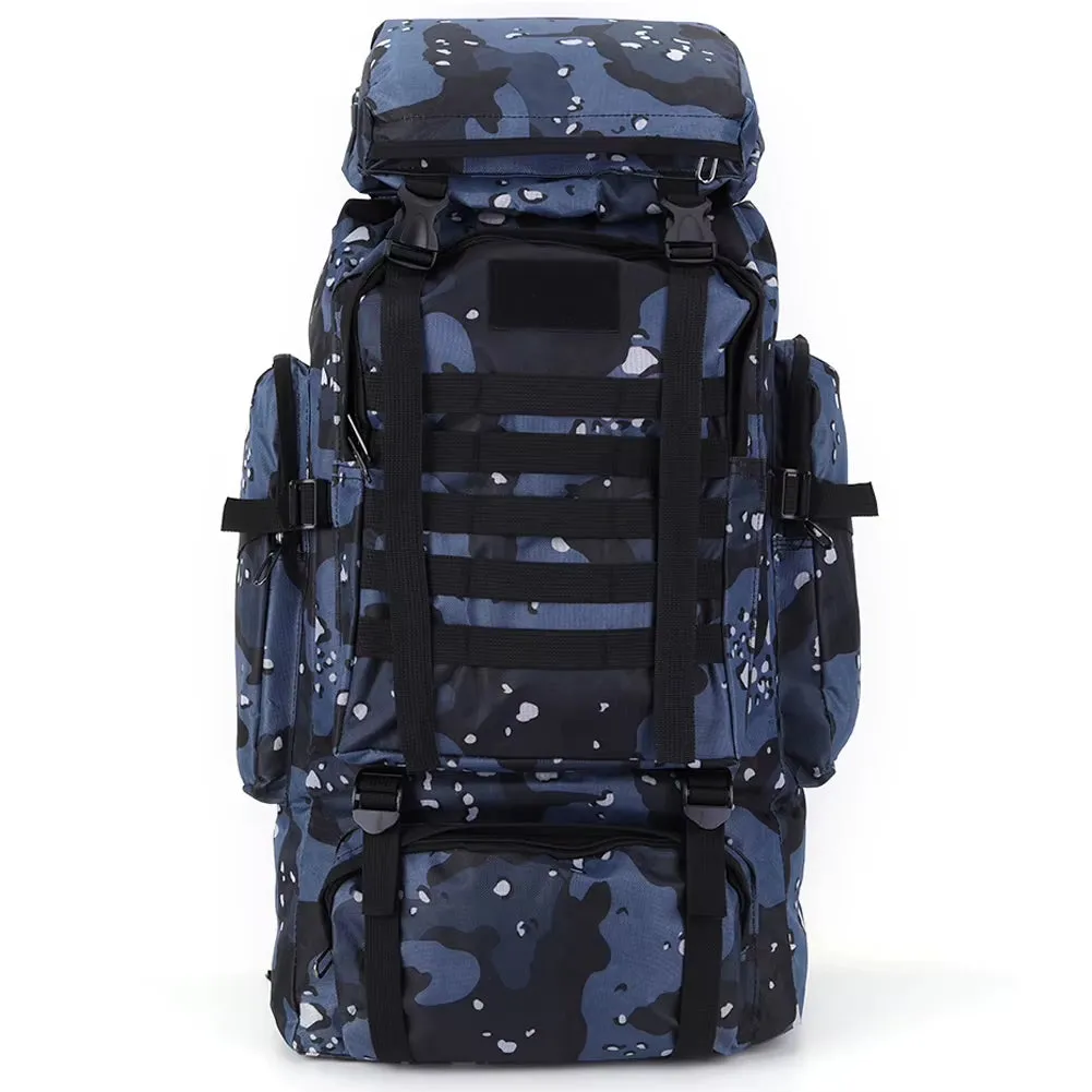 80L Mountaineering Backpack 600D Oxford Cloth Climbing Backpack Wear-Resistant Mountain Climbing Rucksack for Outdoor Sports