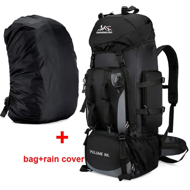 90L Wasserdicht Wandern Camping Rucksack Trekking Tasche Rucksack Große Kapazität Reise Outdoor Sport Taschen Camping Ausrüstung Männer