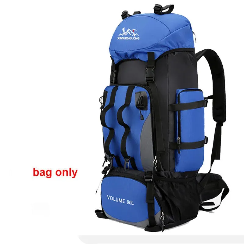 90L Wasserdicht Wandern Camping Rucksack Trekking Tasche Rucksack Große Kapazität Reise Outdoor Sport Taschen Camping Ausrüstung Männer