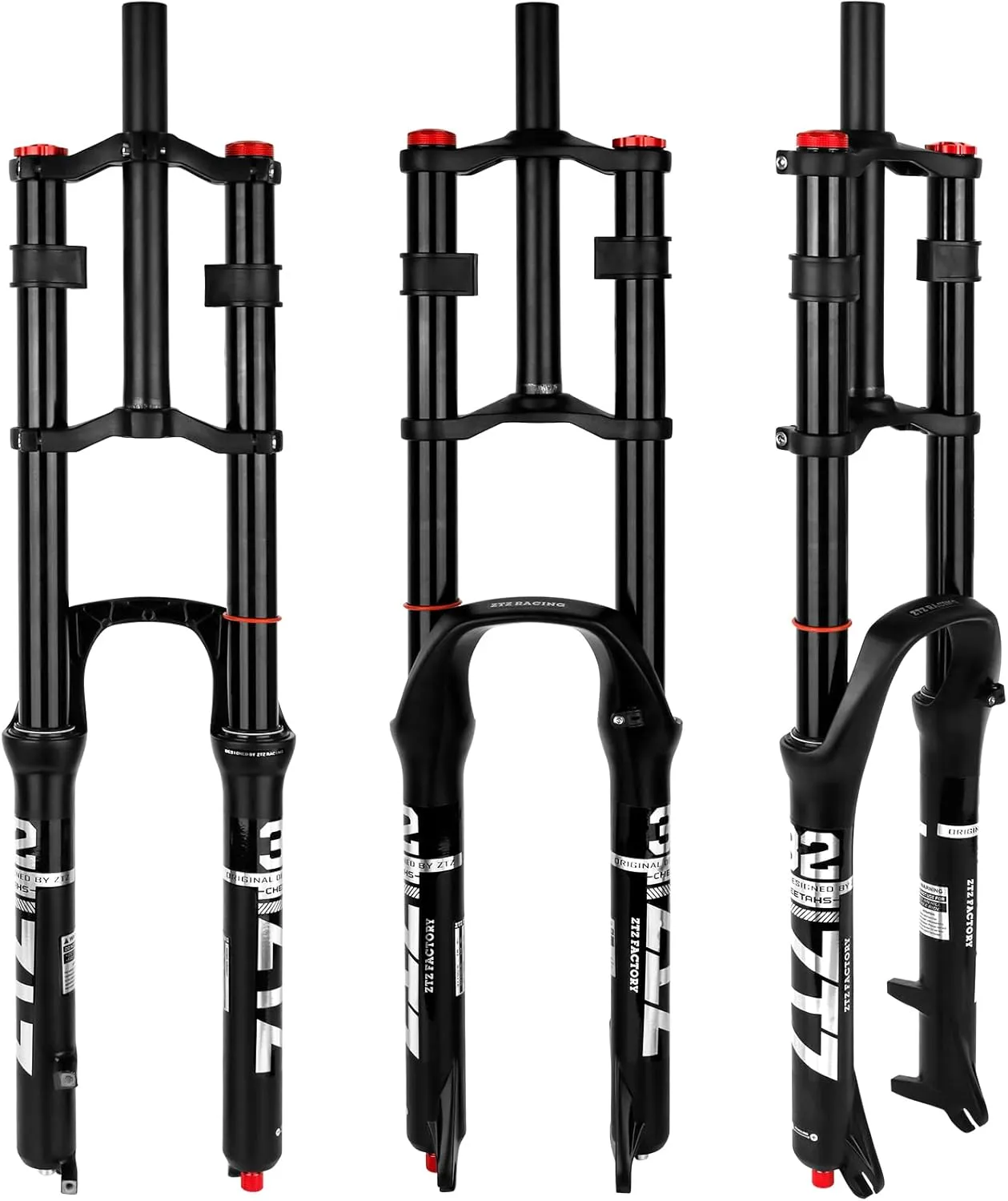 B Bolany Bike Suspension Fork 26/27.5/29" for Mountain Bike DH Air Double Shoulder Downhill Rappelling Shock Absorber Straight Tube Ultralight Bicycle Shock Absorber Rebound Adjust