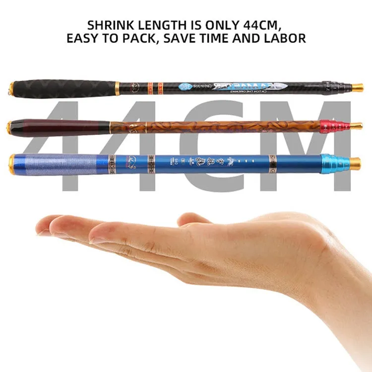 Carbon Short Section Fishing Rod Short Section Positioning Handle Rod, Length: 4.5m(Blue)