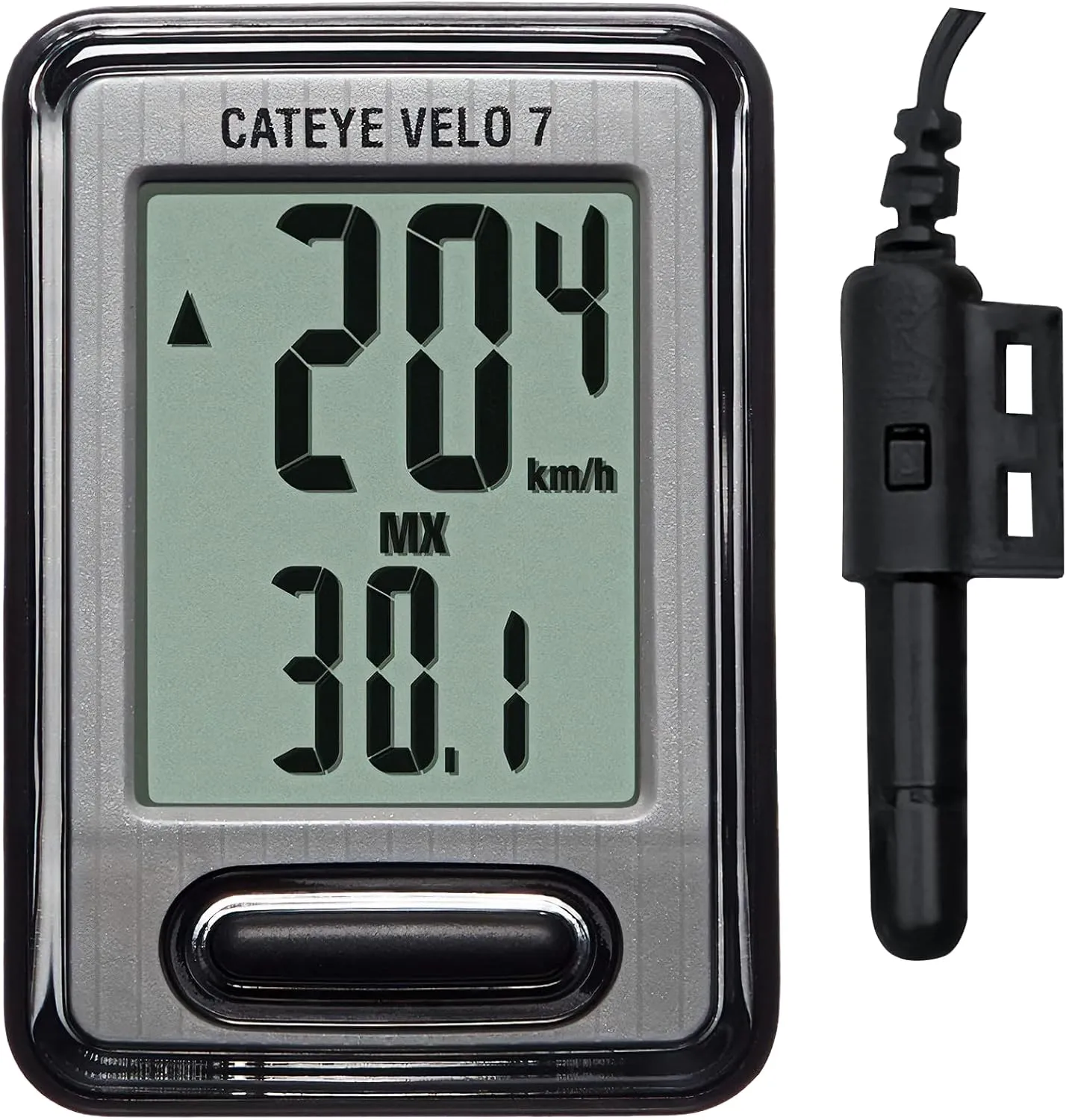 CATEYE Velo 7 Bike Computer  Entry-Level Wired Speedometer Perfect for Beginner Cyclists, Auto Start/Stop, Easy Setup for Road, MTB, Gravel Bikes, 3 Year Battery Life