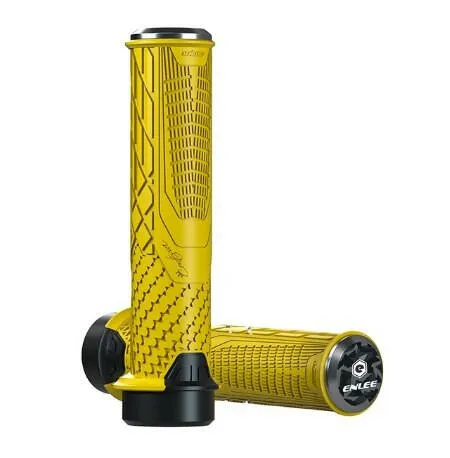 ENLEE Cycling Bike Rubber Handle Cover Anti-Slip Shock Absorber Grip Mountain Bike Handle Universal Unilateral Locking