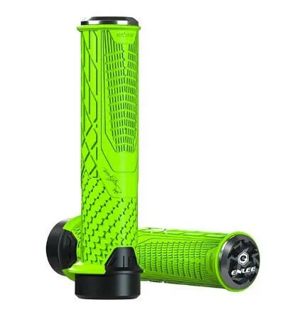 ENLEE Cycling Bike Rubber Handle Cover Anti-Slip Shock Absorber Grip Mountain Bike Handle Universal Unilateral Locking