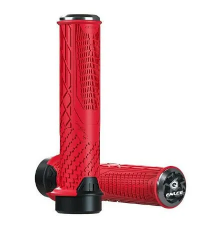 ENLEE Cycling Bike Rubber Handle Cover Anti-Slip Shock Absorber Grip Mountain Bike Handle Universal Unilateral Locking