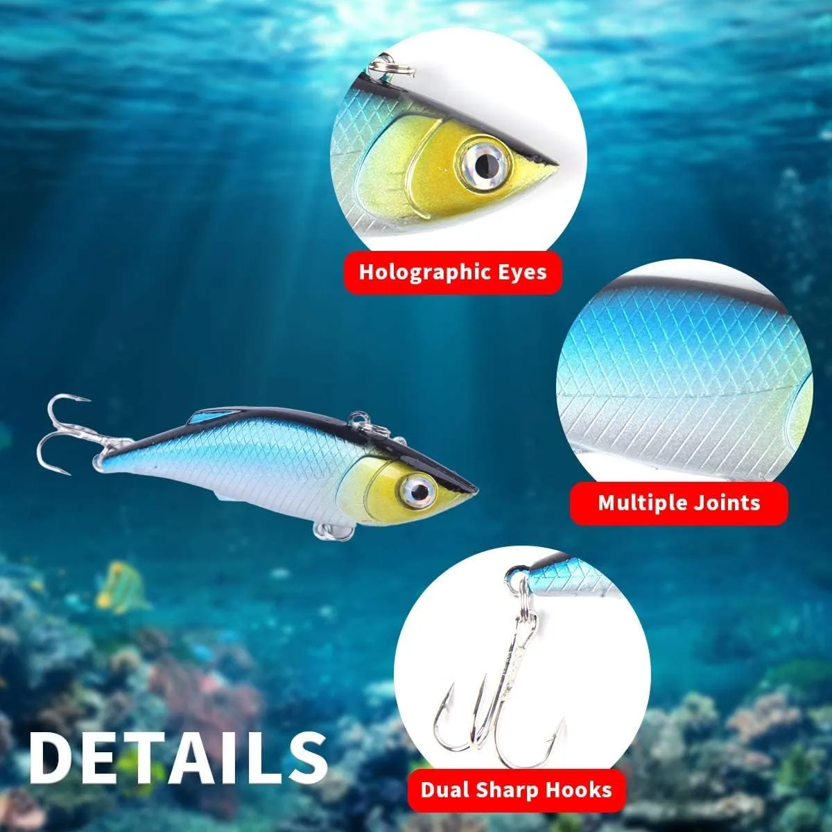 Fishing Lures Freshwater Bait Tackle kit.Tackle Box Including crankbaits topwater Lures,Jigs,Spoons and More Fishing Gear Set.Suitable for Bass Trout Salmon.