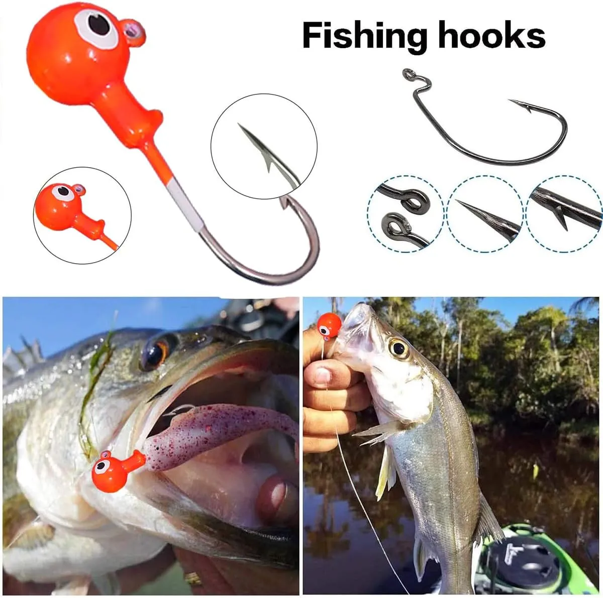 Fishing Lures Freshwater Bait Tackle kit.Tackle Box Including crankbaits topwater Lures,Jigs,Spoons and More Fishing Gear Set.Suitable for Bass Trout Salmon.