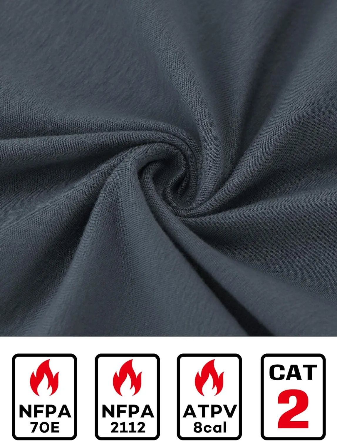 FR Shirts for Men 6oz Lightweight Fire Resistant Shirts for Man FR Long Sleeve for Men NFPA2112/CAT2