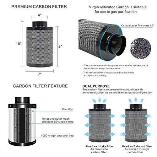 Hydro Plus Grow Tent Completely Kit 32''x32''x63'' Tent Kit New Tech UFO LED 300W 4'' Inline Fan Filter Kit for Growing Kit (UFO 300W 32''x32''x63'' Tent Kit)