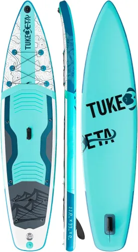 Inflatable Stand Up Paddle Board, All-Skill SUP Board for Adults & Youth with Non-Slip EVA Deck, Includes Pump & Full Accessories Kit, 430lbs Capacity Lightweight & Portable Green 11' x 33"