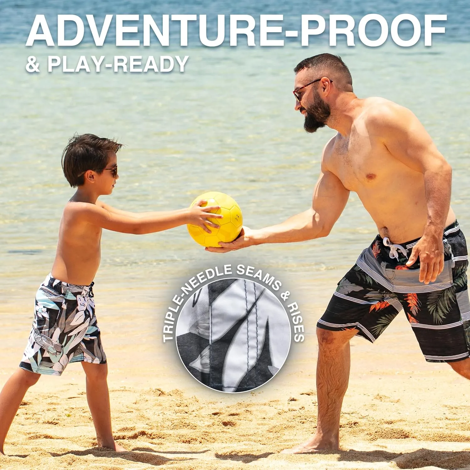 Kanu Surf Boys' Reflection Quick Dry UPF 50  Beach Swim Trunk