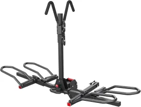 KYX 220 lb Hitch Mounted E-Bike Rack, 2-Bike Rack Hitch Mount Platform Style for Cars Trucks SUVs Minivans, fits MTB Gravel Road Bike with Up to 5-inch Fat Tire Carrier Rack - 2" Hitch Receiver