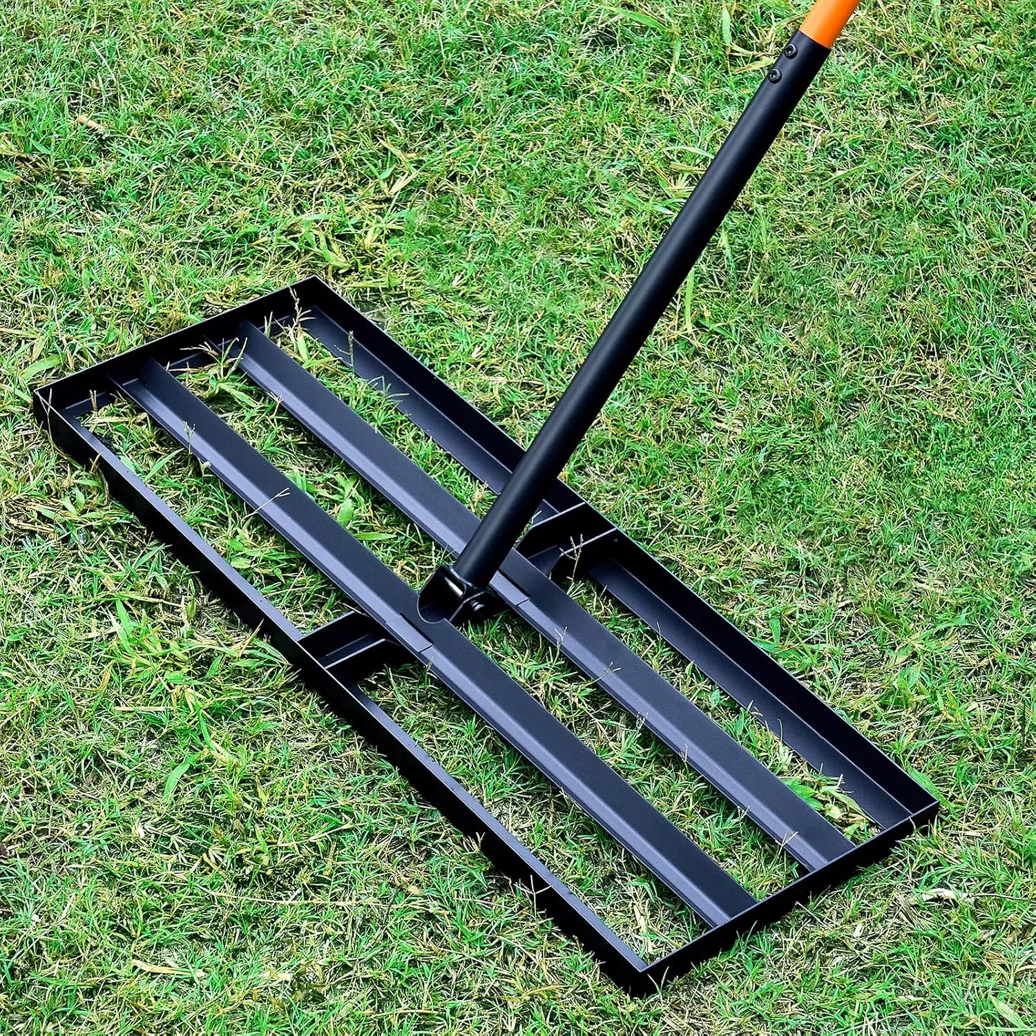 Lawn Leveling Rake, 30"x10" Leveling Rake with 78 Inch Adjustable Handle, Stainless Steel, for Backyard, Garden, Golf Course, Farm  Pasture, Professional Lawn Care Tool