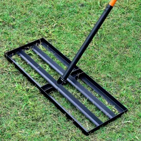 Lawn Leveling Rake, 30"x10" Leveling Rake with 78 Inch Adjustable Handle, Stainless Steel, for Backyard, Garden, Golf Course, Farm  Pasture, Professional Lawn Care Tool