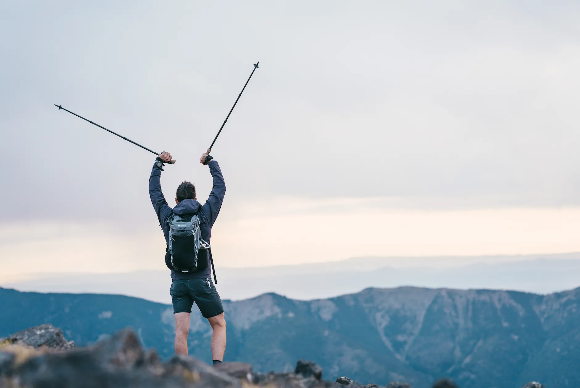LT5 Three Piece Carbon Trekking Poles (pair)