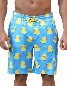 Mens Board Shorts with Compression Liner 9 Inseam Quick Dry Swimwear Bathing Suit Swim Trunks with 4 Pocket