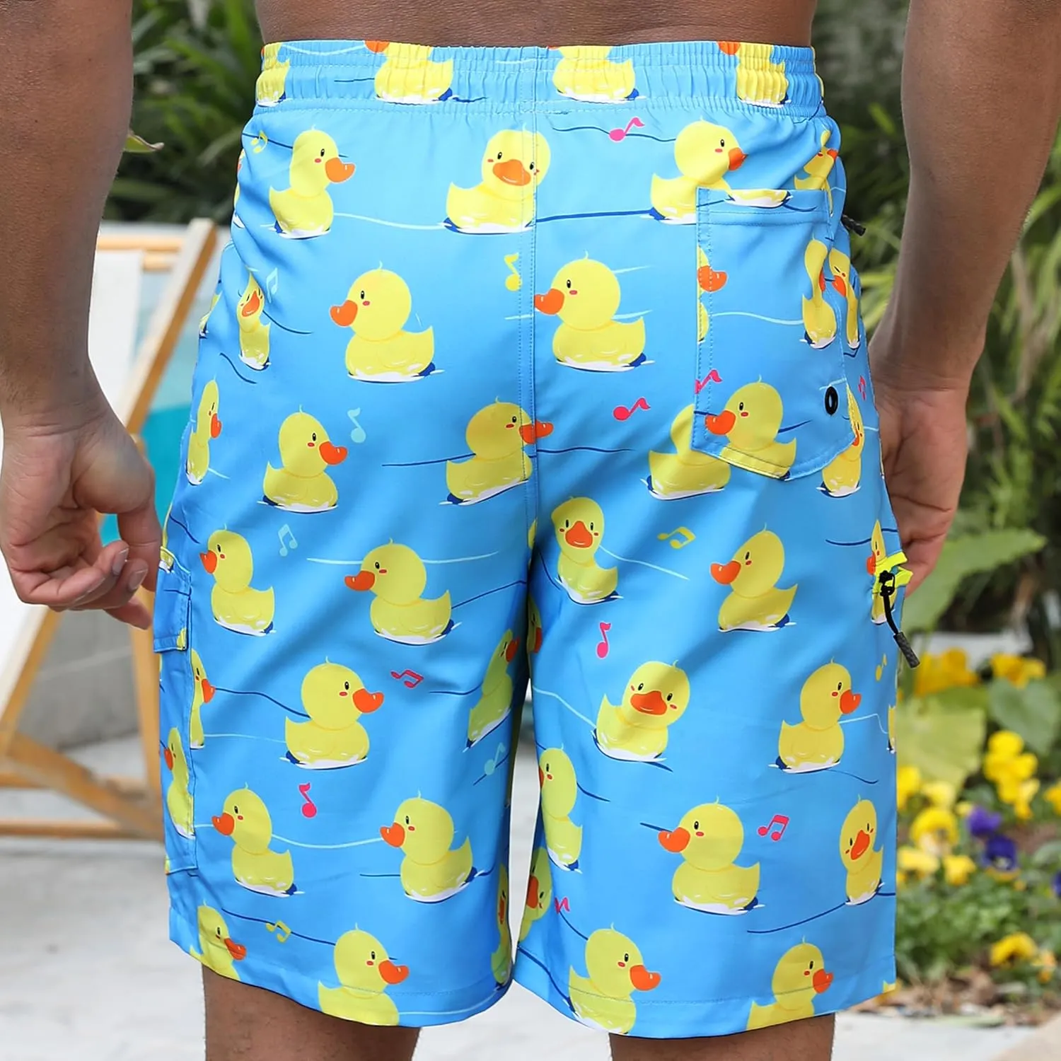 Mens Board Shorts with Compression Liner 9 Inseam Quick Dry Swimwear Bathing Suit Swim Trunks with 4 Pocket