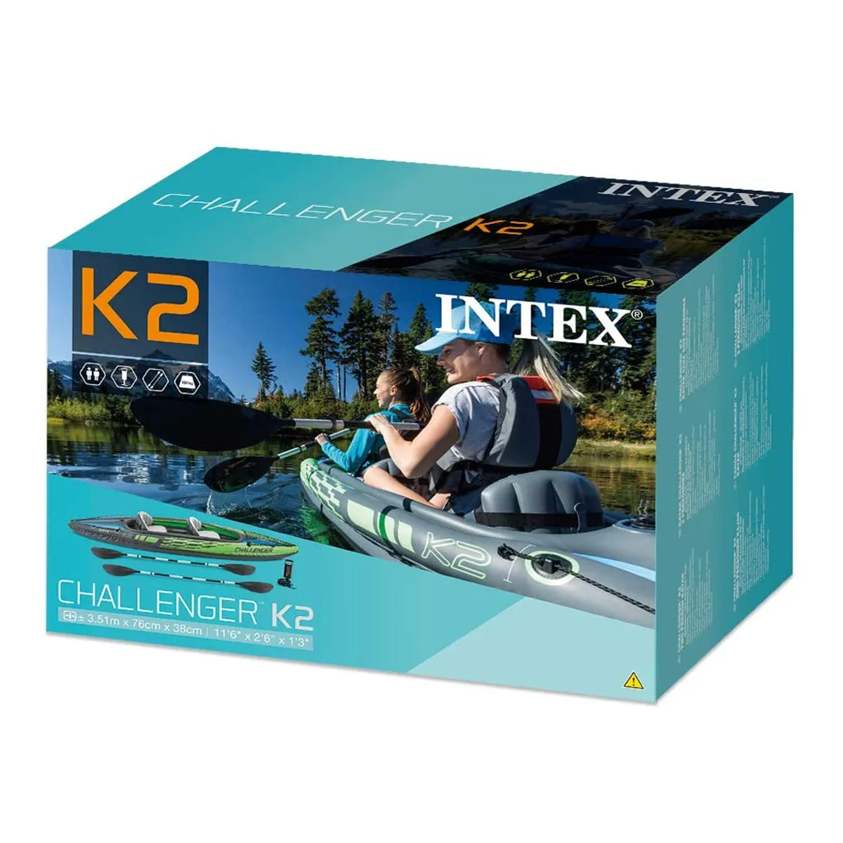 NNEDPE Intex Challenger K2 2-Seater Inflatable Kayak 68306NP