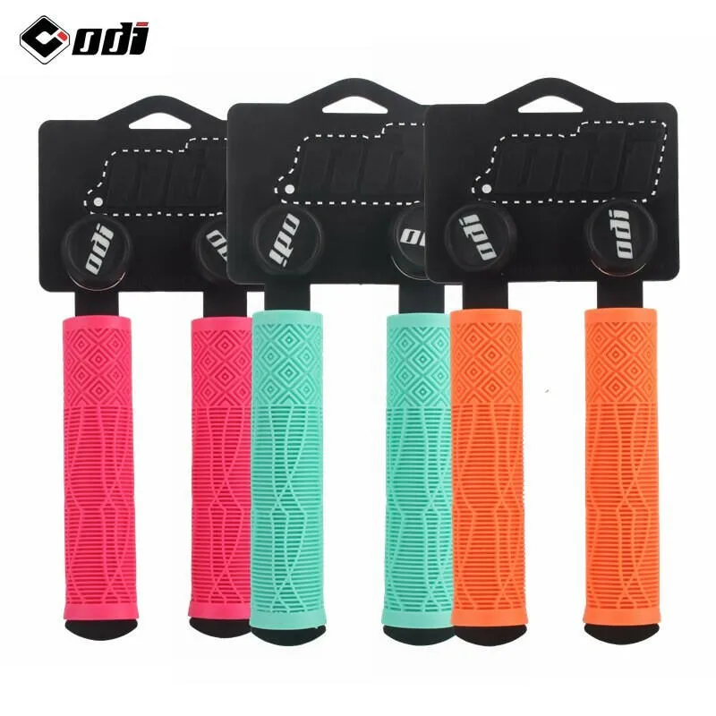 ODI Silicone Handle Grips Mountain Bike Off-Road Downhill Anti-Slip Shock-Absorbing XC/AM Cycling Bike Grips Bicycle Accessories
