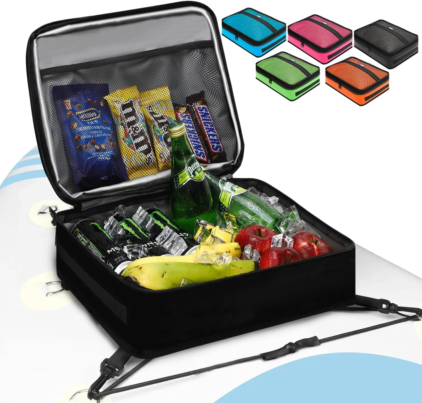 Paddle Board Cooler Bag, Waterproof Surf Sup Deck Cooler Bag Insulated Leakproof 10 Cans, Sup Paddle Board Accessories Bag for Stand Up Paddleboard and Kayak