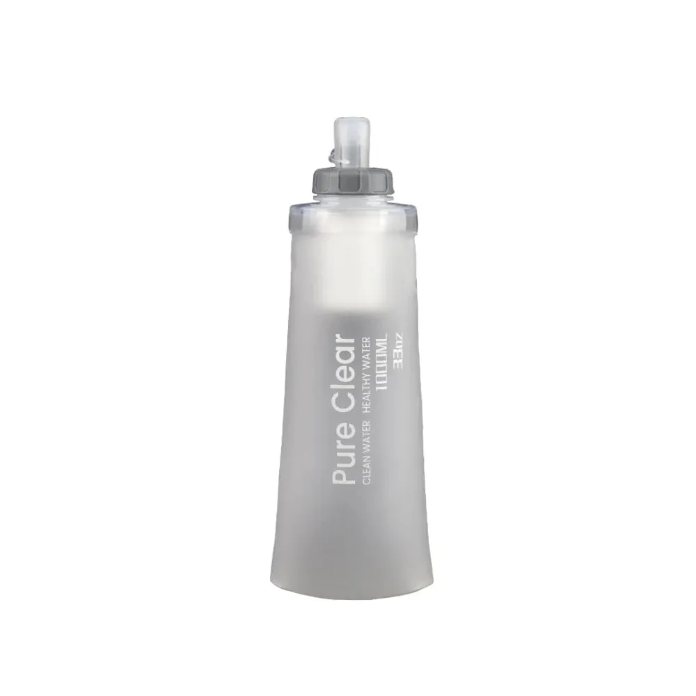 Pure Clear 500ml/1000ml Collapsible Squeeze Water Filter Bottle