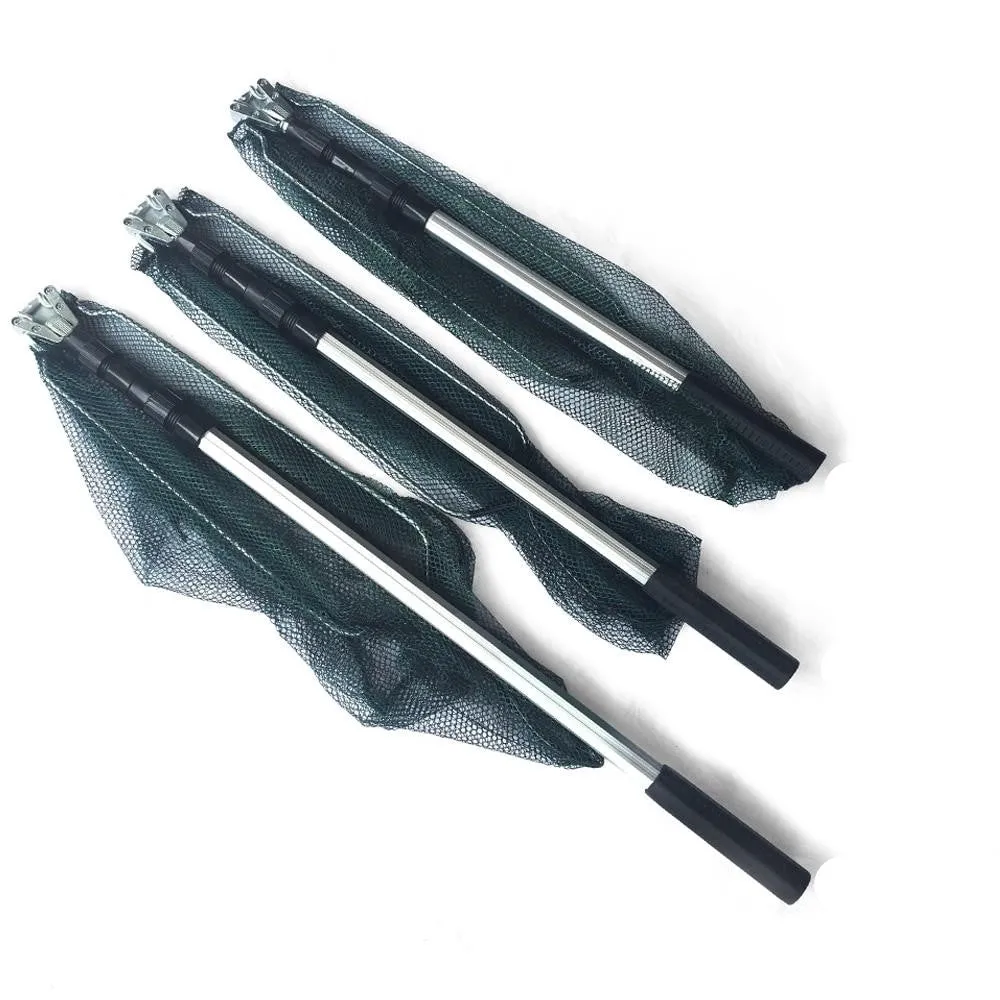 Retractable Fly Fishing Net Lightweight Pole Triangle Net ABS Handle