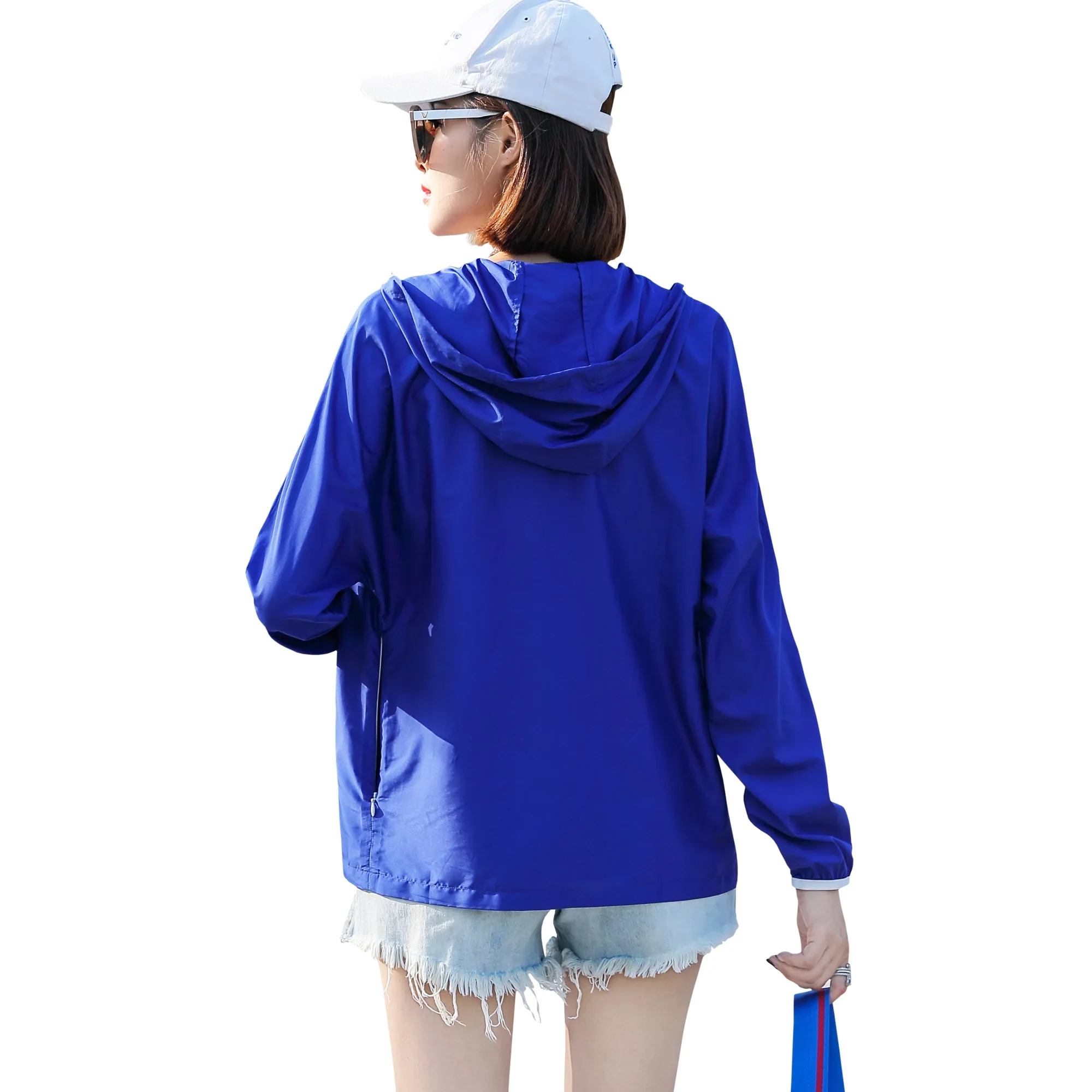 Sidiou Group Anniou New Summer Outdoor Windbreaker Solid Color Hooded Waterproof Jacket UPF50  Sun Protection Jacket