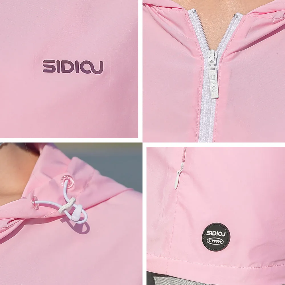 Sidiou Group Anniou New Summer Outdoor Windbreaker Solid Color Hooded Waterproof Jacket UPF50  Sun Protection Jacket
