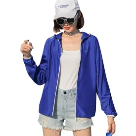 Sidiou Group Anniou New Summer Outdoor Windbreaker Solid Color Hooded Waterproof Jacket UPF50  Sun Protection Jacket