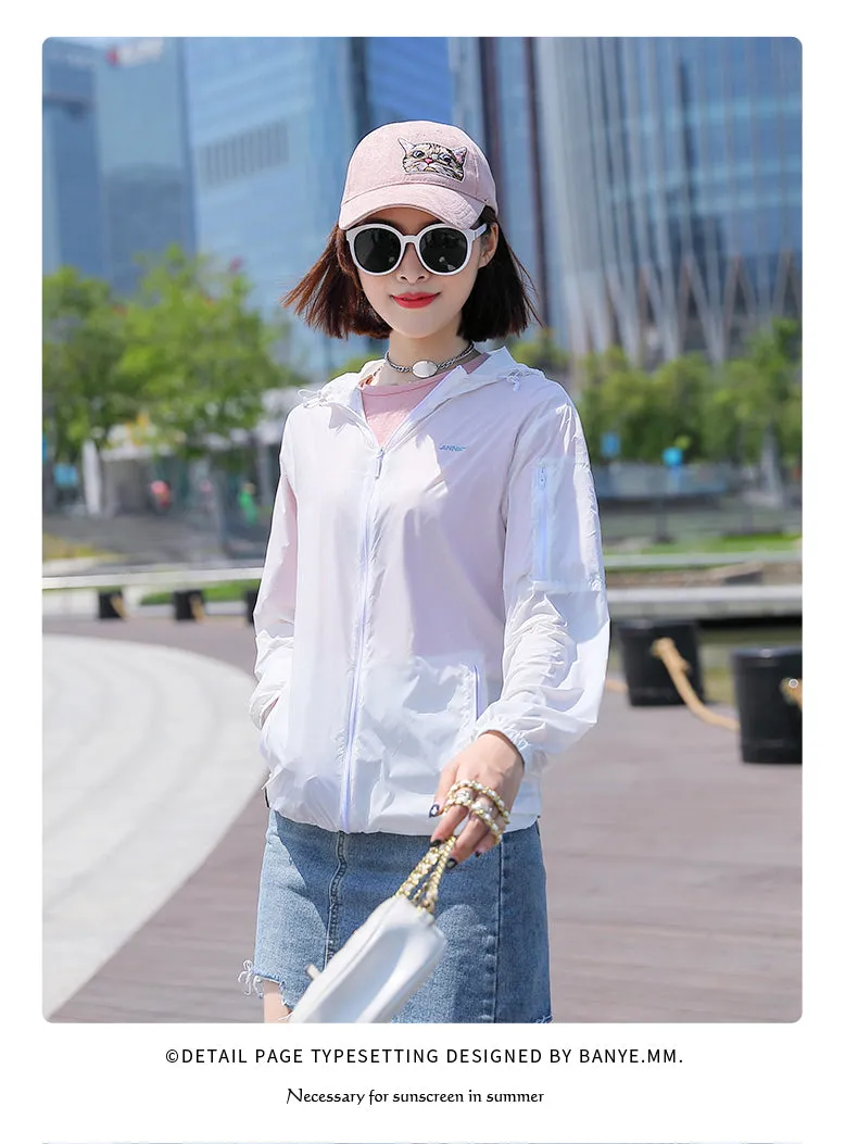 Sidiou Group Summer Sunscreen Clothing Women's UPF50 Light And Quick-drying Breathable Skin Sunscreen Clothing