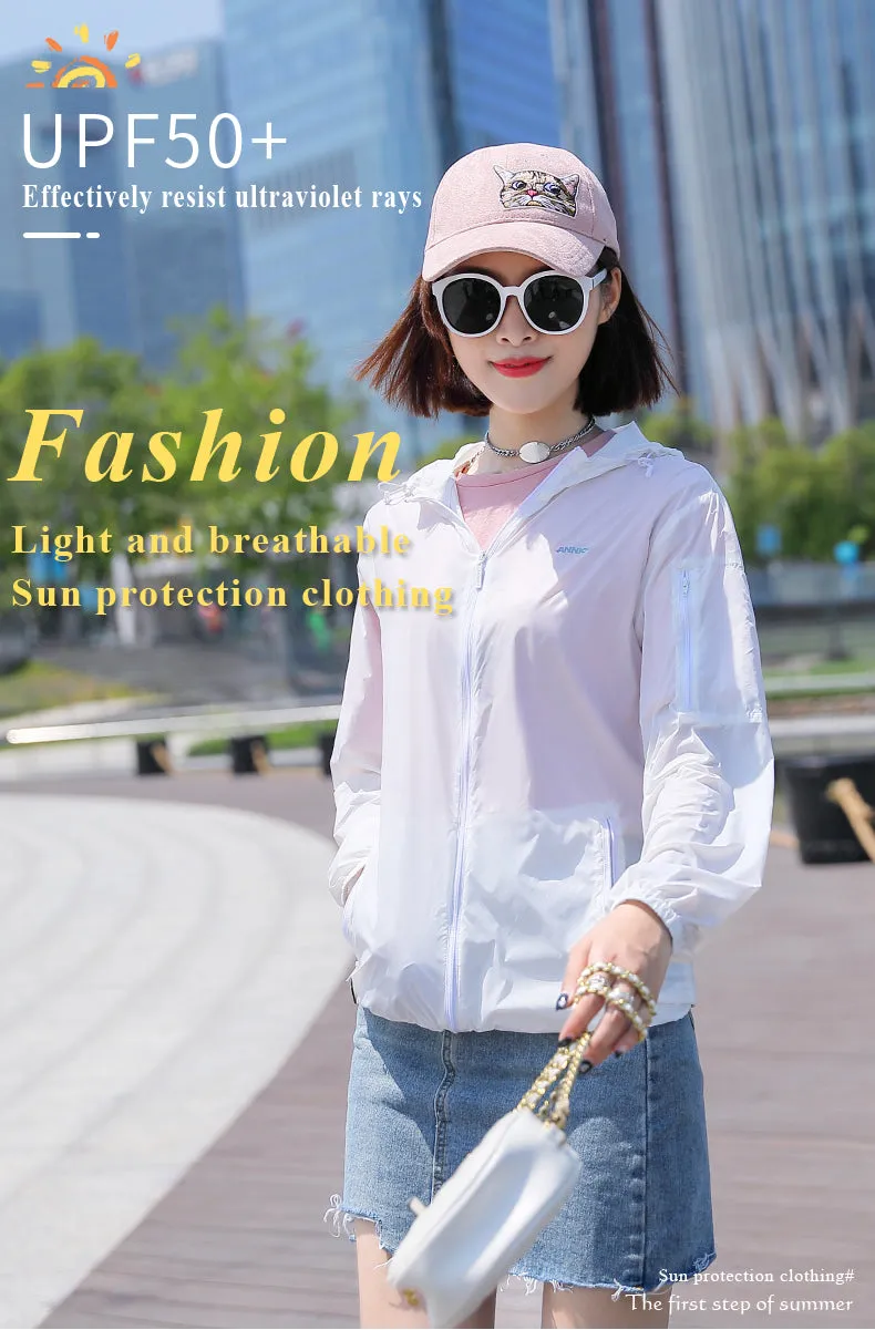 Sidiou Group Summer Sunscreen Clothing Women's UPF50 Light And Quick-drying Breathable Skin Sunscreen Clothing