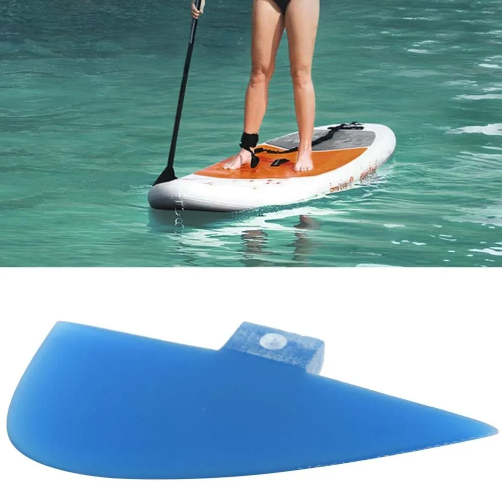 Surfboard Fins,1 pcs Paddle Board Fin, Durable Skeg Tracking Tail Fin Integral Fins for Kayaks Canoes Rowing Boats(Blue), Quick Release Kayak Paddle Fins, Paddle Board Accessories