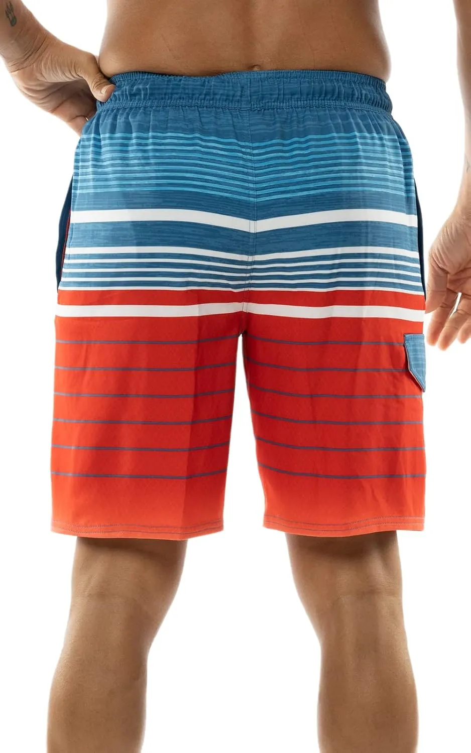 US Apparel Mens Swim Trunks with Pockets Swim Shorts Quick Dry 4-Way Stretch Material Mesh Lining Beach Swimwear