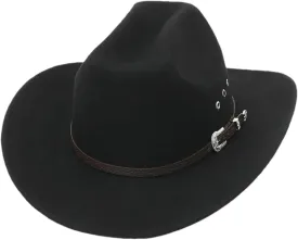 Wool Fedro Top Hat Cowboy Hat Felt Hat with Chinstrap Design